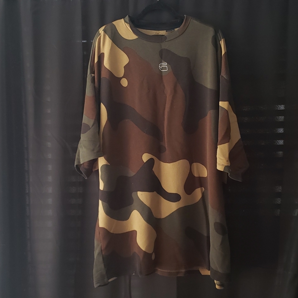 G Star Camo Poncho Short Sleeve Dress